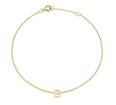 9ct YG MINI INITIAL 'B' B/L 15.5-19cm